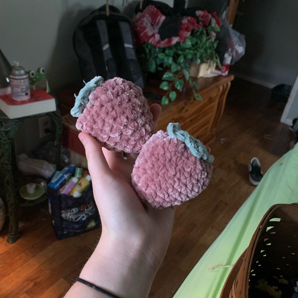 Cute plushie strawberries | handmade crochet
